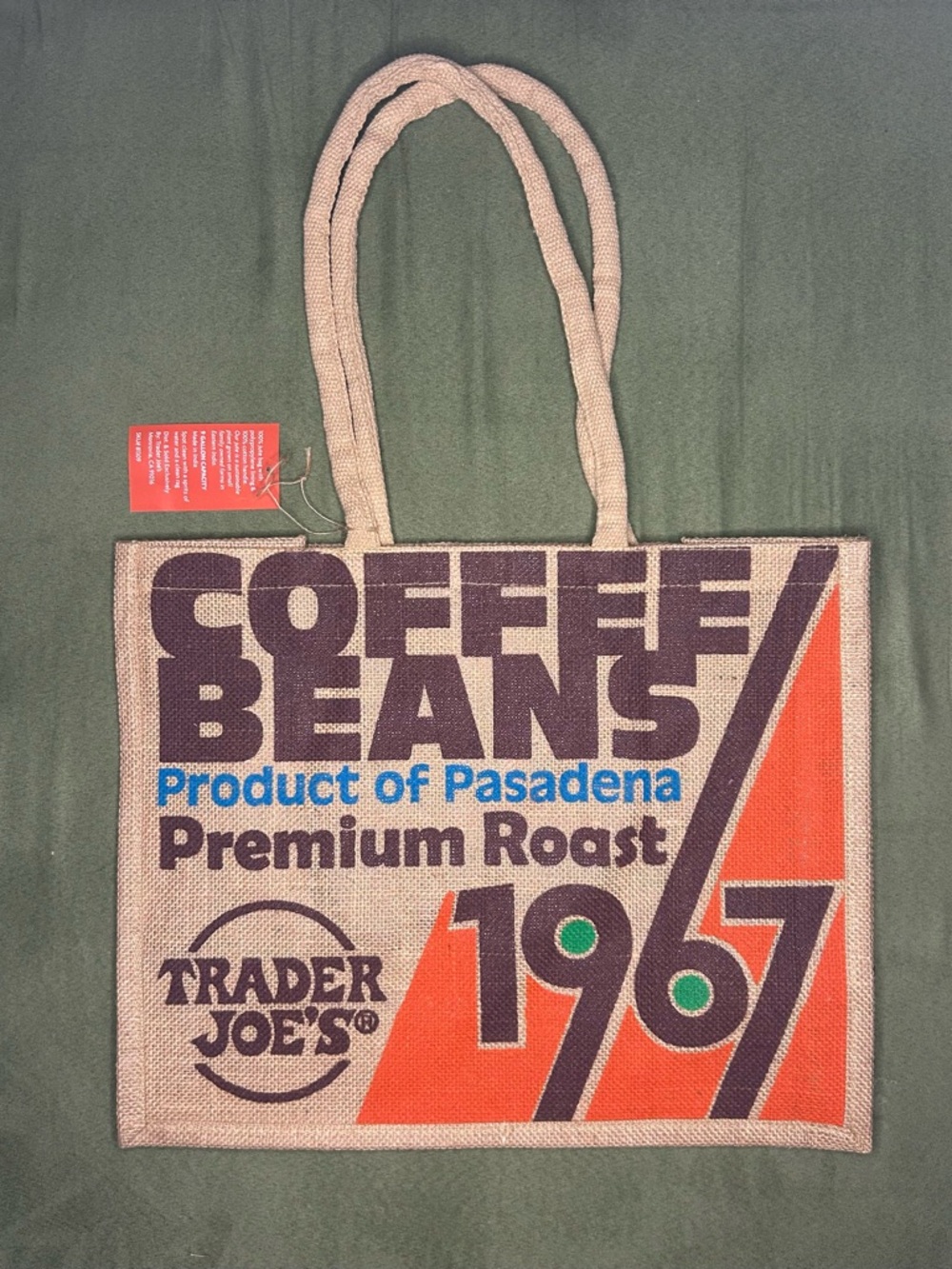 Trader Joe’s Coffee Beans Jute Tote Bag